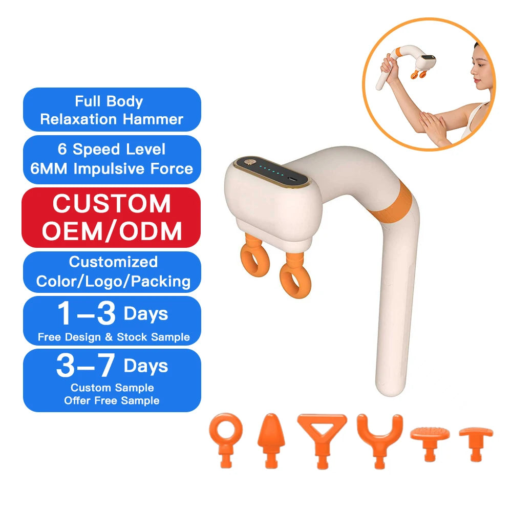 Long Handle Rechargeable Electric Full Body Deep Tissue Massager