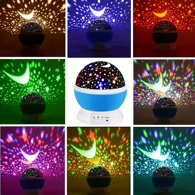 LED Starry Sky Projection Lamp Colorful Star Lighting 360 Degree Rotating Romantic Room