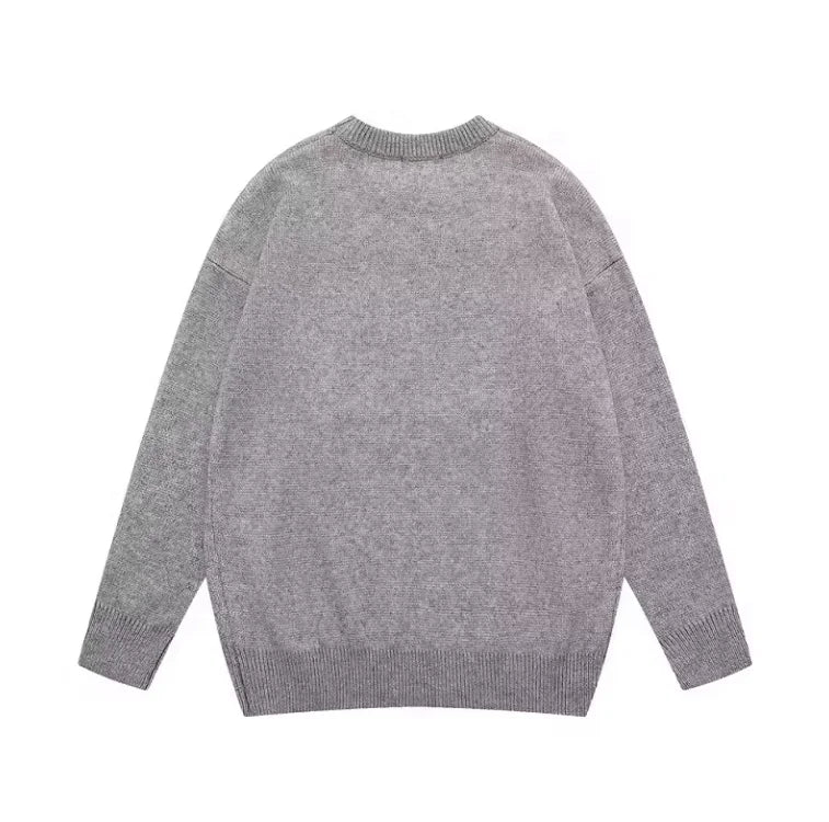Knit Fashion Skeleton Thick Jacquard Jumpers Sweater for Men Knitwear Winter Knitted