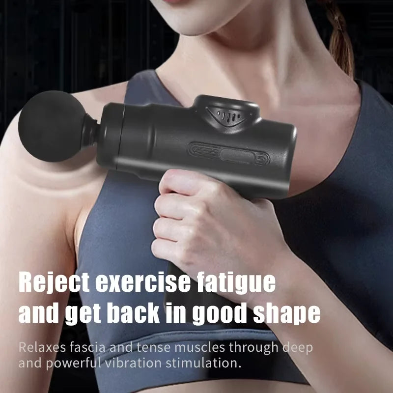 High Frequency Massage Gun Electric Massager Muscle Relaxation With 6 Heads for Body