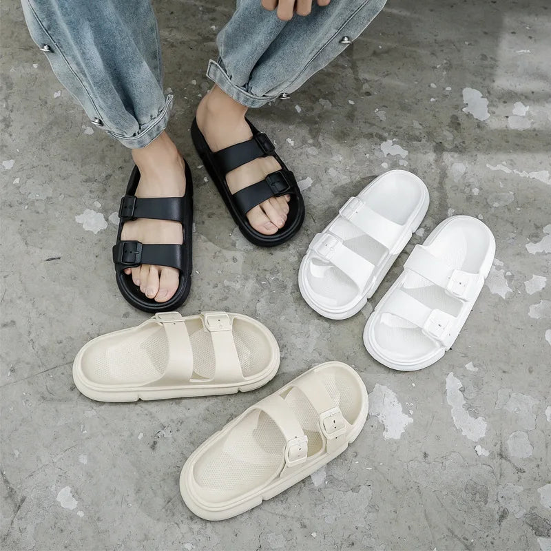 New Thick Bottom Cloud Slippers Unisex Soft Sole Slip On Slides Summer Outdoor Indoor