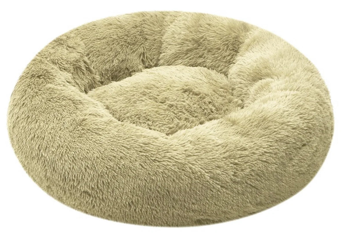 Washable Fluffy Donut Cat and Dog Bed, Warm Round Pet Bed in 6 Colors
