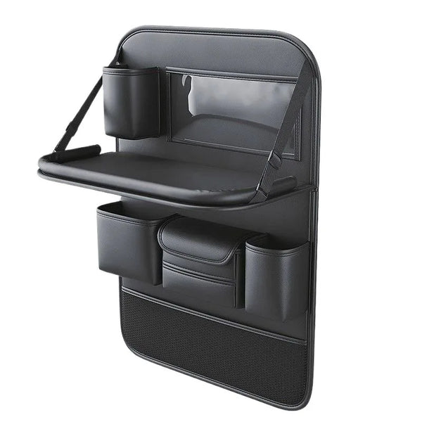 Leather Car Seat Back Storage Bag Rear Storage Box Dining Table Hanging Portable Back