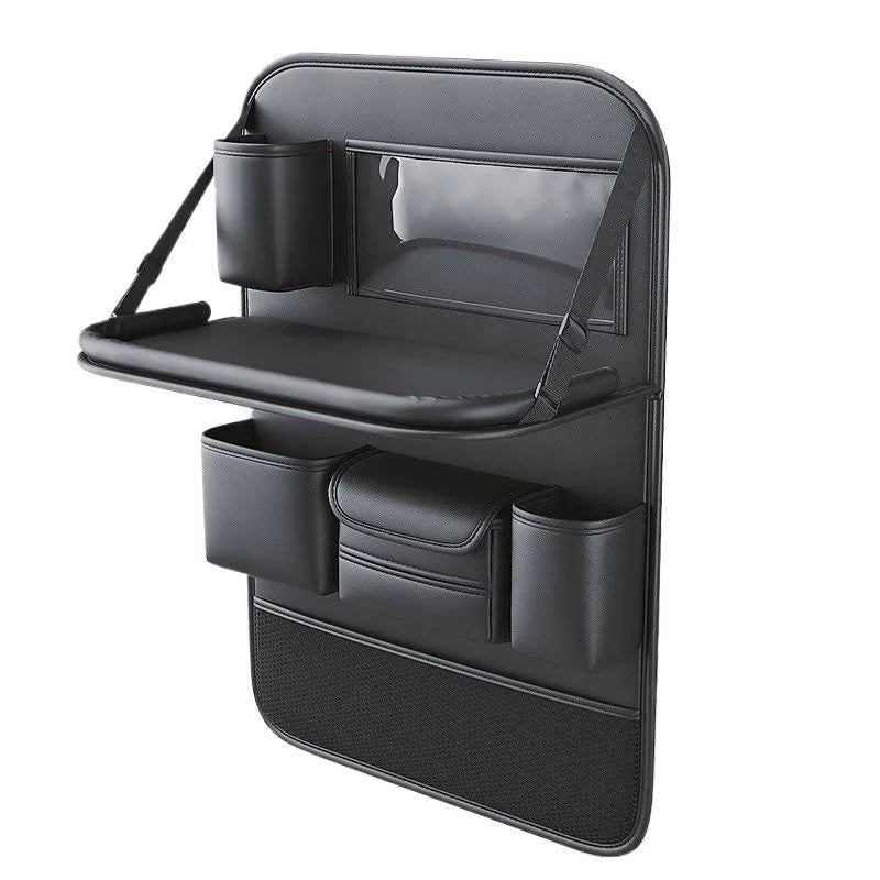 Leather Car Seat Back Storage Bag Rear Storage Box Dining Table Hanging Portable Back