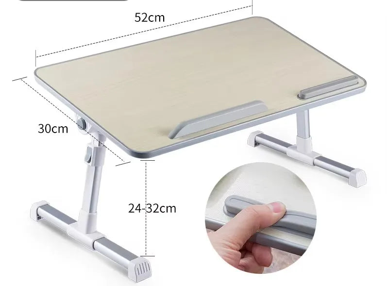 Multi-Angle Adjustable Laptop Stand Table Household Lazy Study Table on the Bed Folding