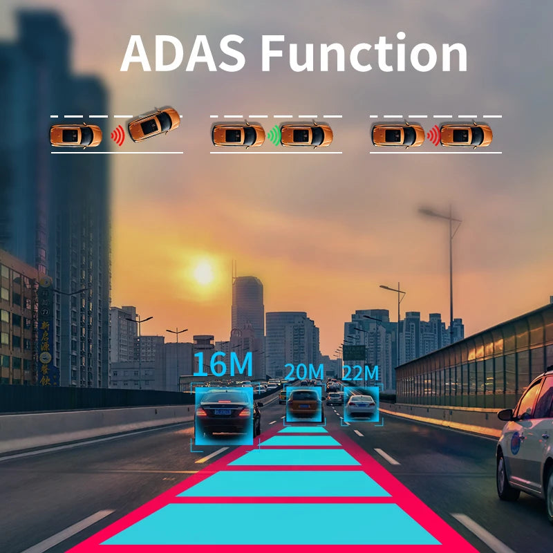 4G Dashcam with SIM Card Front and Rear Live Streaming ADAS WiFi GPS Navigation Android