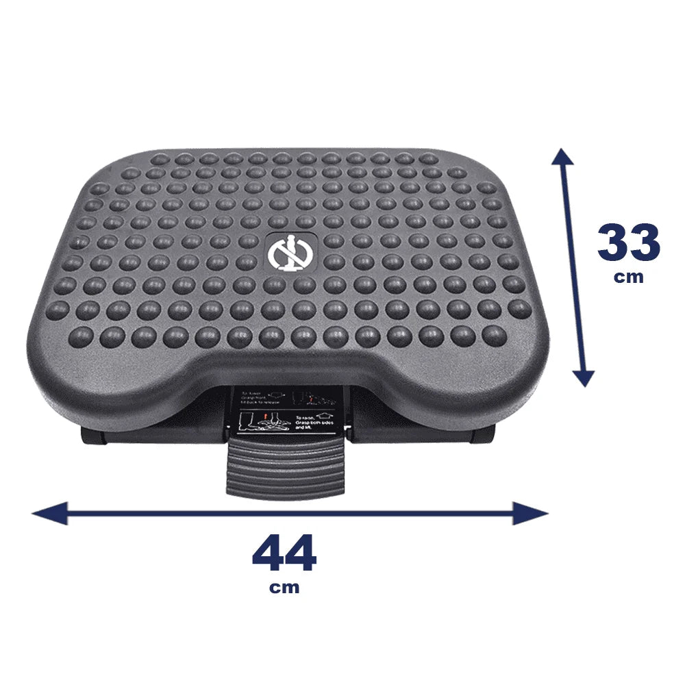 Adjustable Plastic Massage Footrest for Under Desk
