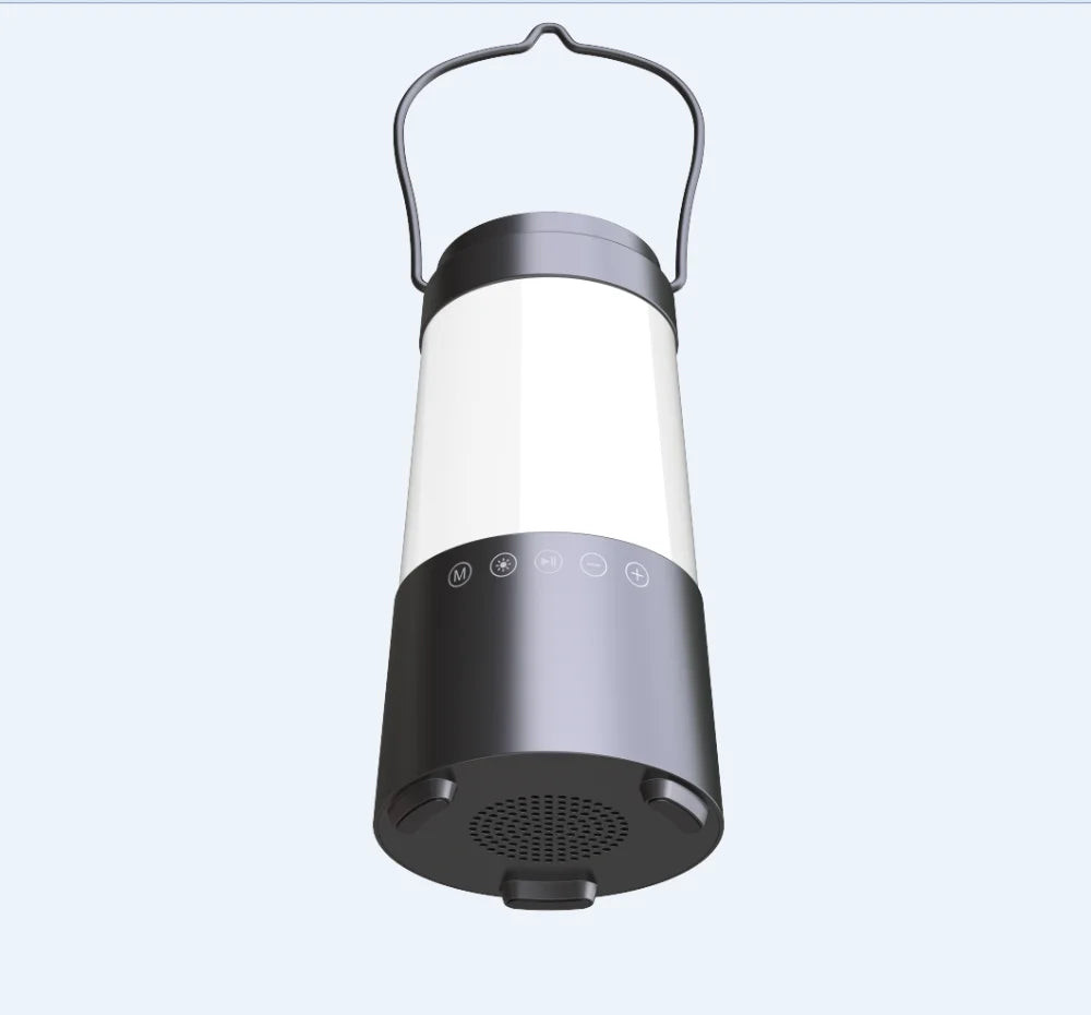 New Portable Waterproof Wireless Speaker BT Speaker Tent Light Speaker with White