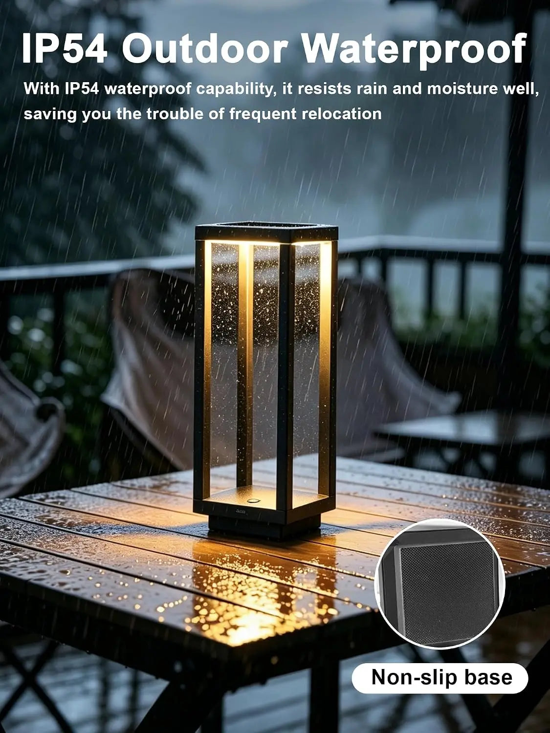 Modern Cordless Outdoor Rechargeable Table Lamp LED Portable Touch Control Waterproof