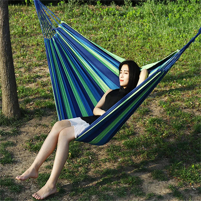 Canvas Hammock Foldable Hanging Swing Portable Outdoor Camping Hammock