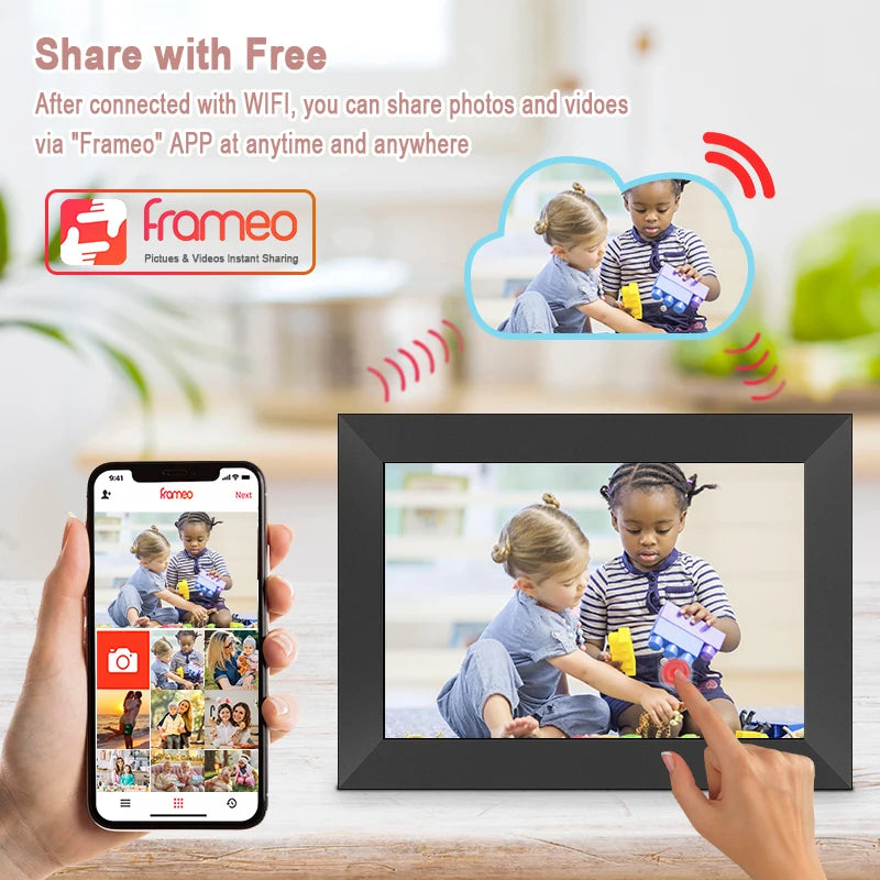 10 Inch WiFi Digital Photo Frame with Cloud Sharing for Photos and Videos
