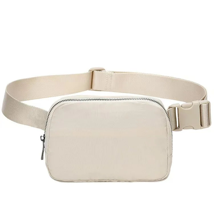 Women'S 1L Nylon Sling Bag Adjustable Waist Fanny Pack Hip Bag Yoga Sports Crossbody Bag