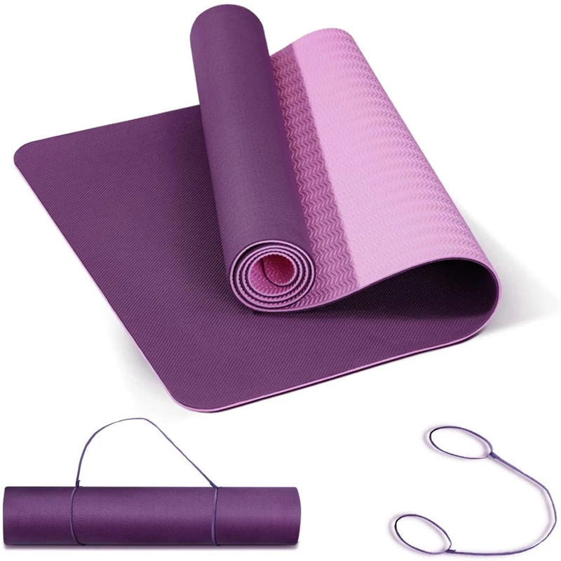 Custom Design TPE Yoga Mat 10mm Customizable Multiple Colors Fitness Exercise Pad