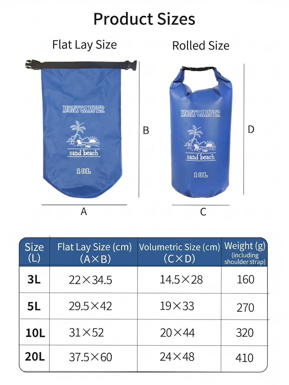 Camping Accessories Survival Kit Waterproof Dry Bags PVC 3L/5L/10L/20L/35L Multi Hiking