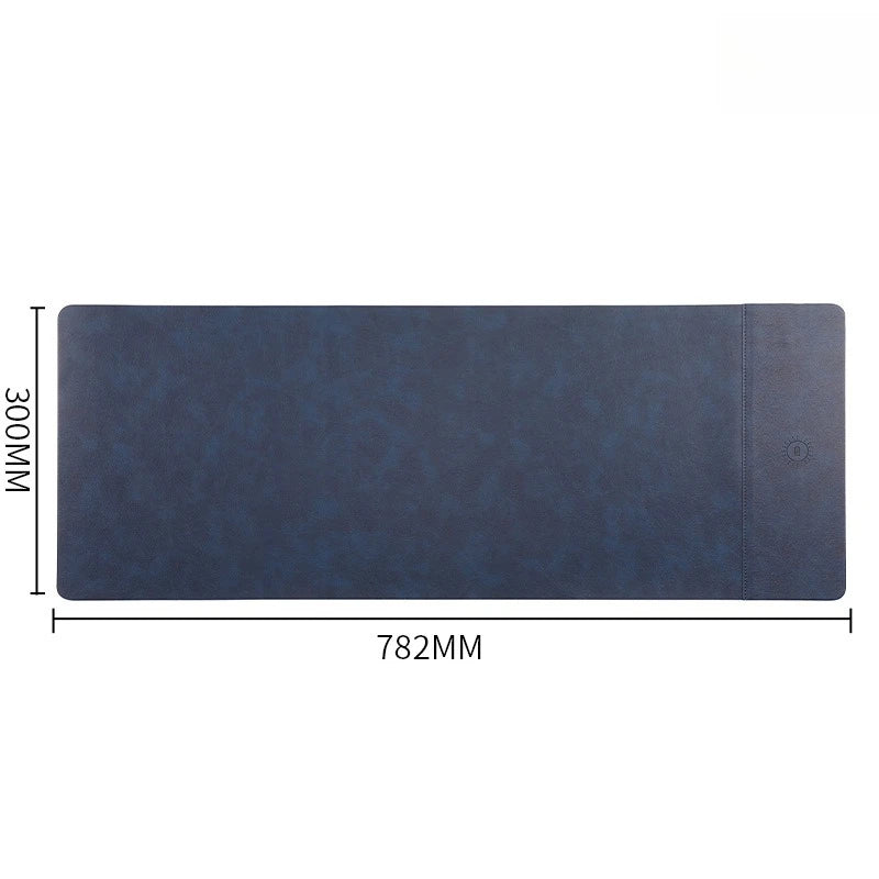 15W Fast Wireless Charging Mouse Pad, Small PU Leather Non-Slip Desk Mat with for Office