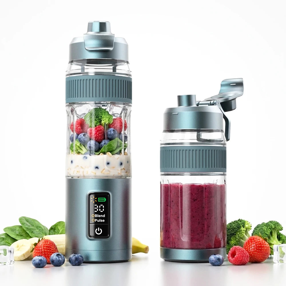 Portable Blender Stainless Steel Blades USB ChargingSmoothie Maker for Home and Travel