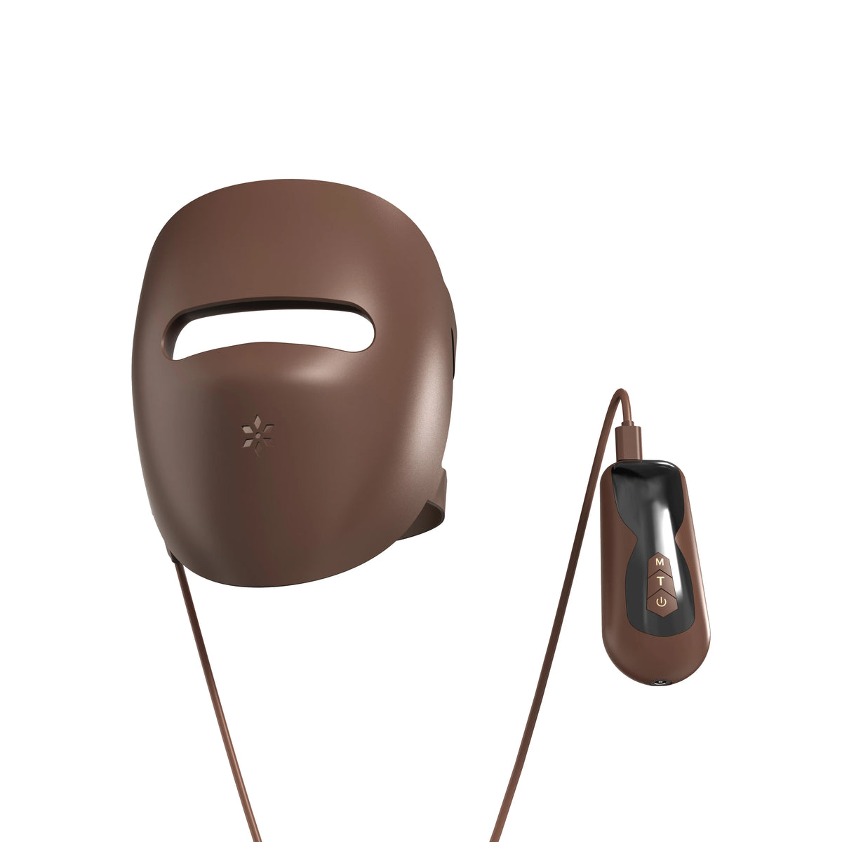 Rechargeable LED Face and Neck Mask with Red Light, Brown or Black