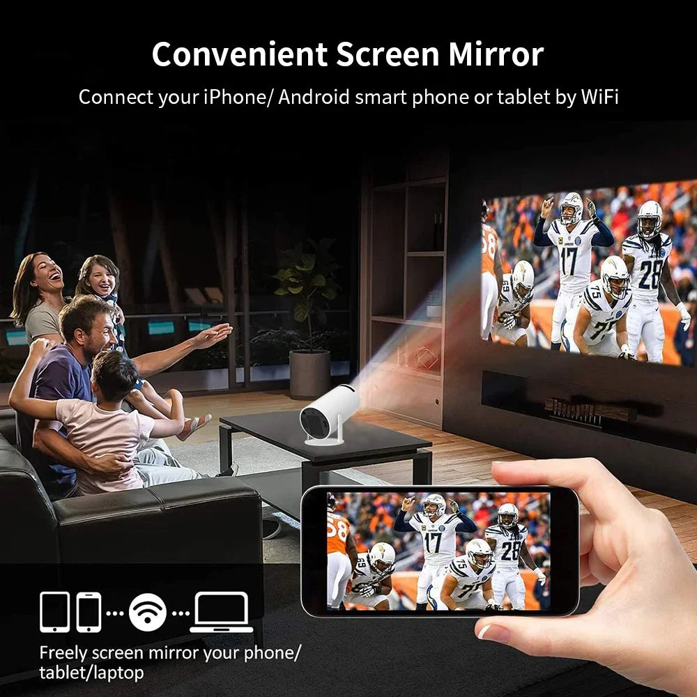 HY300 Pro 3D Smart Portable Video Projector Full HD Android 11 WiFi Mini LCD LED Built-In