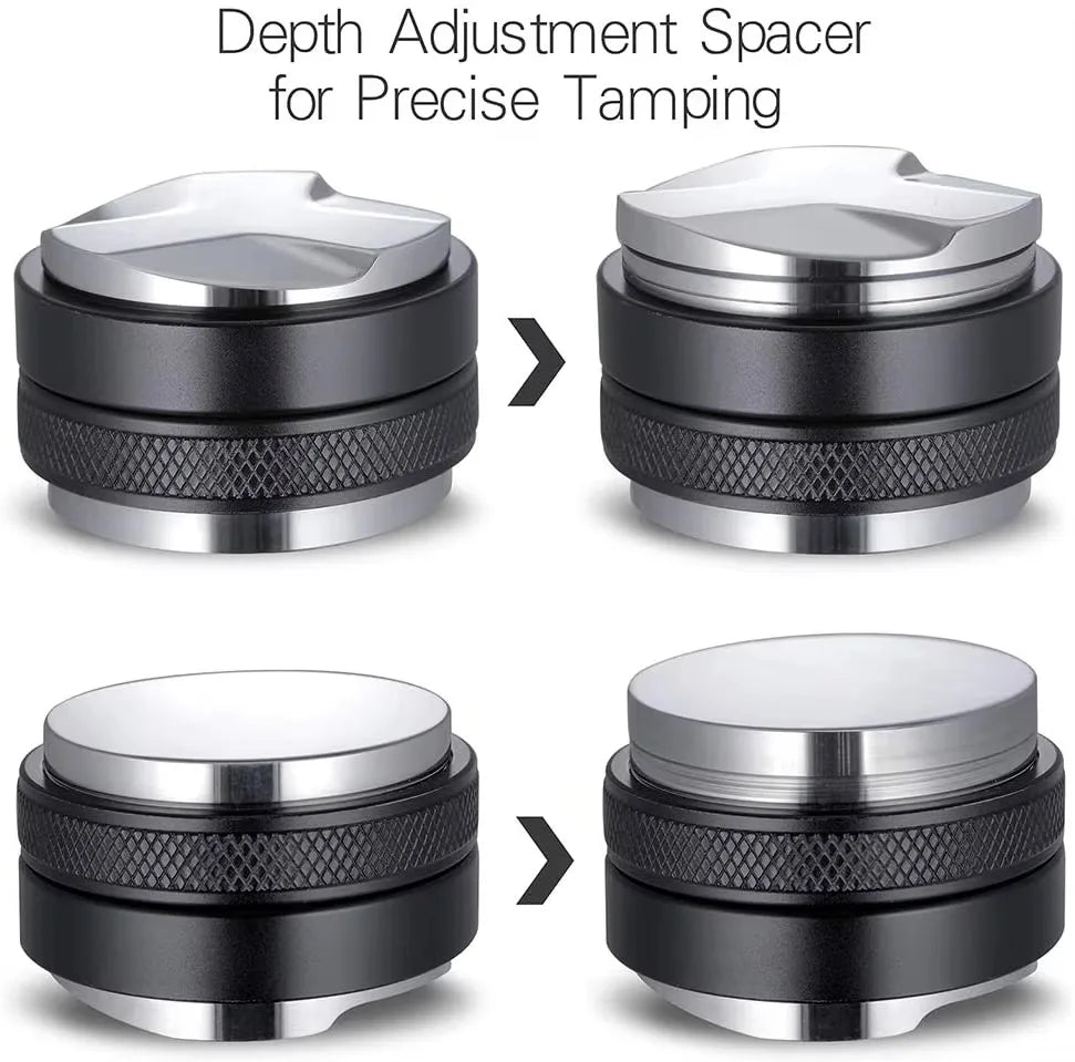 Dual Head Espresso Coffee Distributor Tamper Stainless Steel 51mm 53mm 58mm Distribution