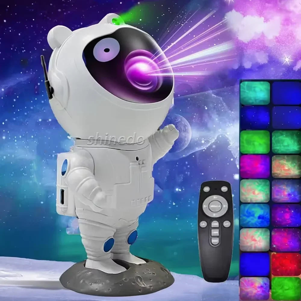 Galaxy Star Projector Starry Sky Night Light Astronaut Lamp Home Room Decor Decoration