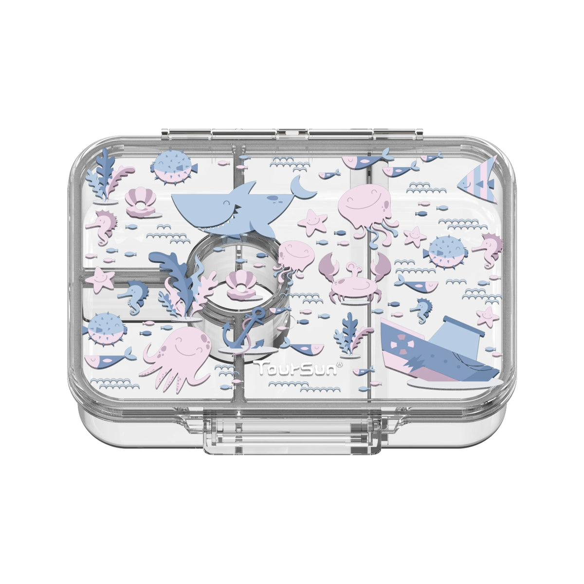 School-Grade Leak-Proof 5 Compartment Bento Box BPA-Free Food Grade Lightweight Lunch Box