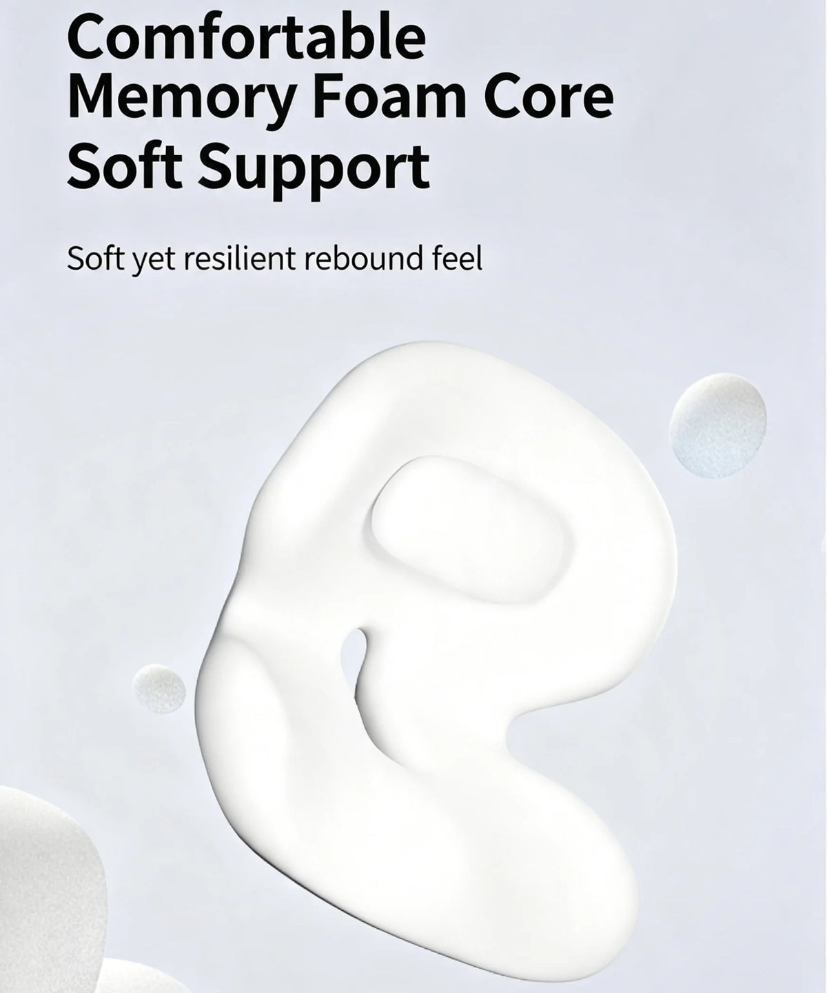 Ergonomic Integrated Memory Foam Seat Cushion with Lumbar Back Support, Slow Rebound