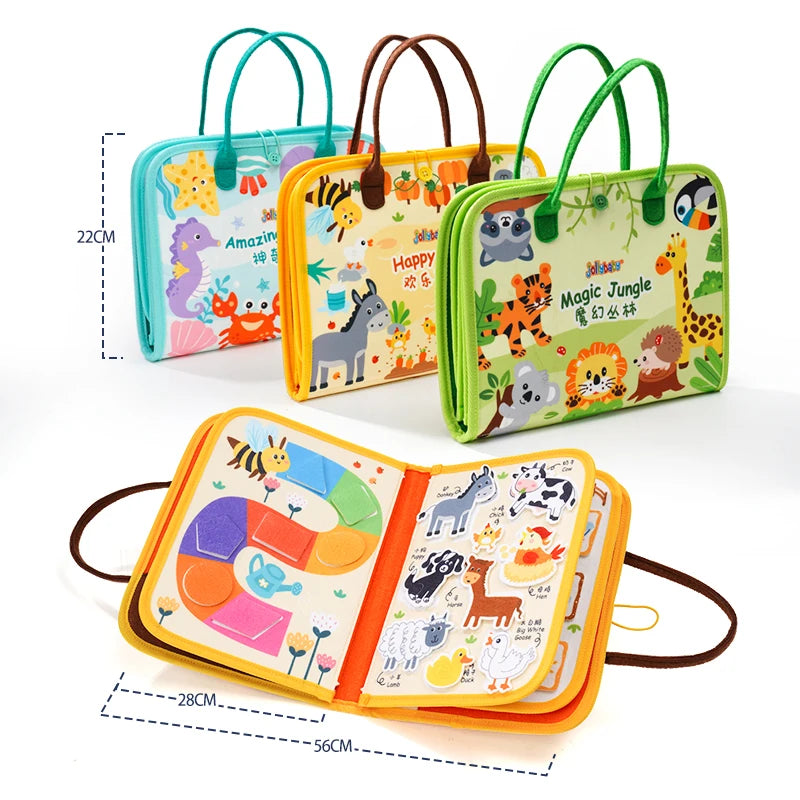Customization Learning Preschool Educational Montessori Cloth Quiet Book Activities Felt