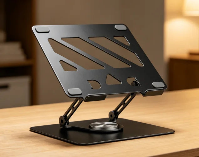 Laptop Tablet Stand Adjustable Height Angle Metal Notebook Holder Ventilated Design