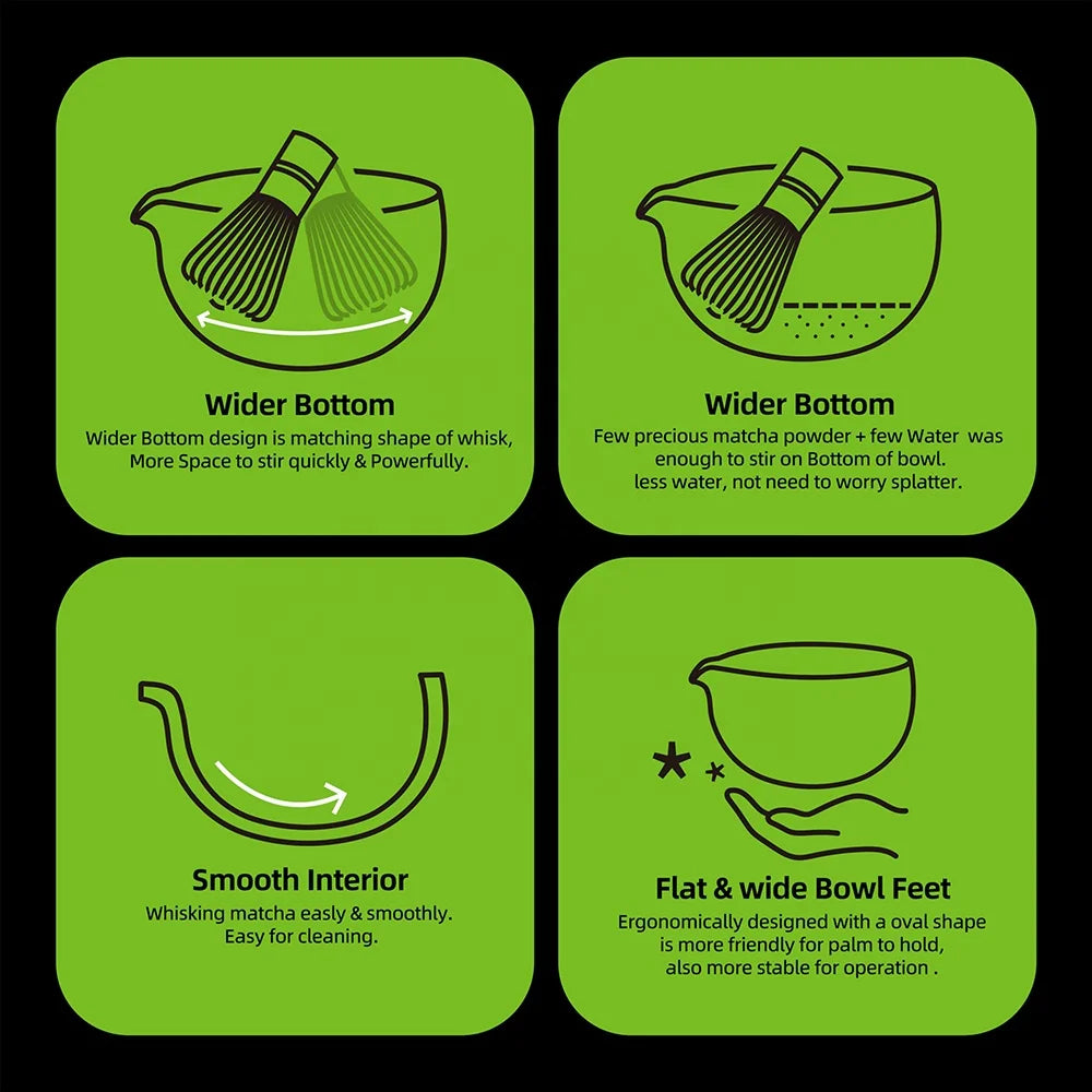 4 to 7 PCS Matcha Bowl Ceremony Accessory Japanese Tea Matcha Organic Bamboo Whisk Chasen