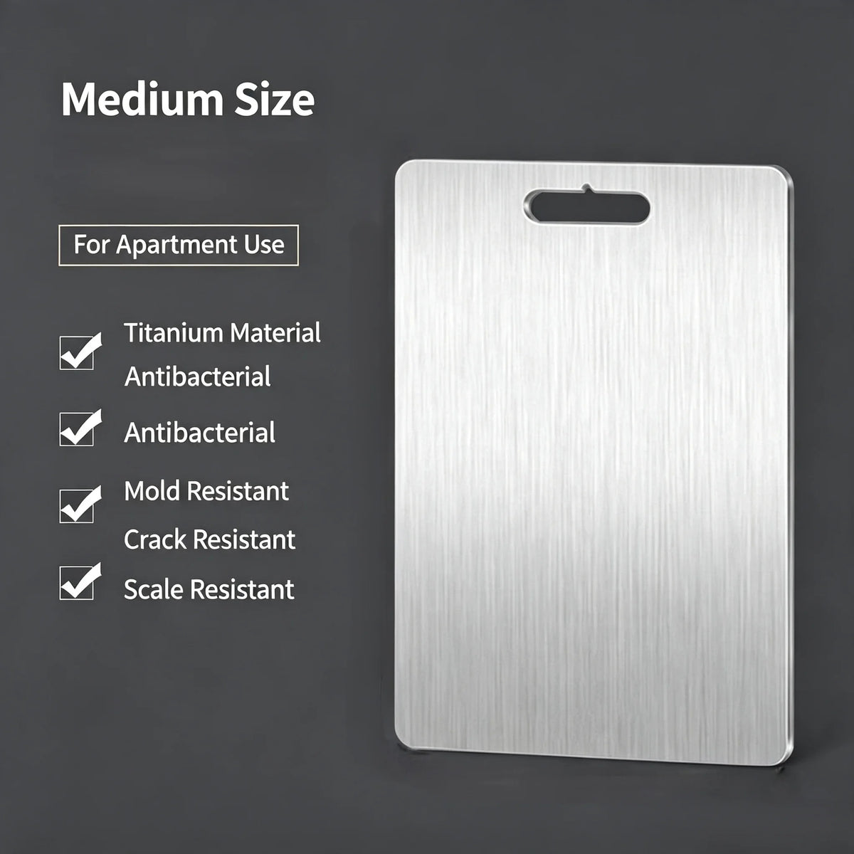Double Sided Titanium Cutting Board Antibacterial Kitchen Chopping Board With Hanging