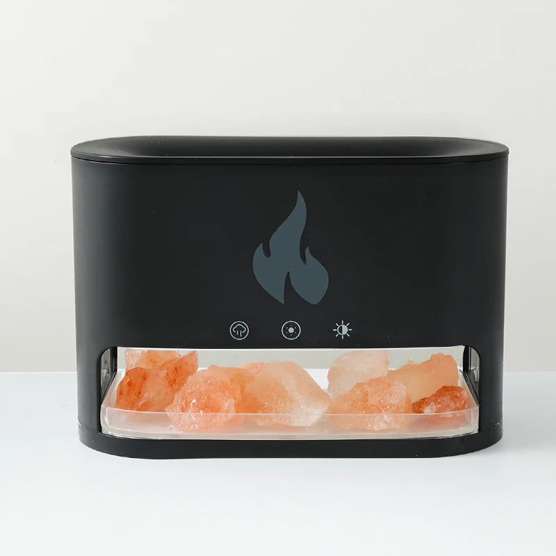 USB Volcano 3D Flame Humidifier Blue Fire Salt Stone Flame Aroma Diffuser Humidifier