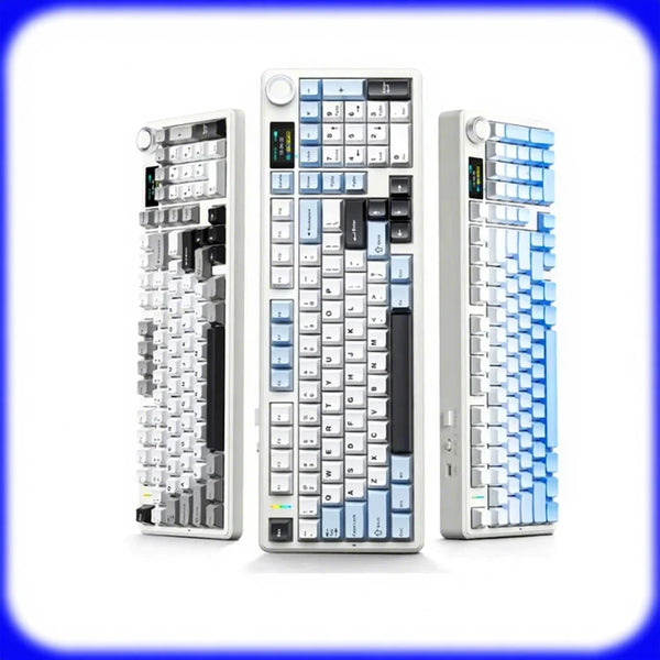 F99Max Wireless Mechanical Keyboard 3-Mode BT 2.4G 101 Keys Hot-Swap PBT Keycaps RGB