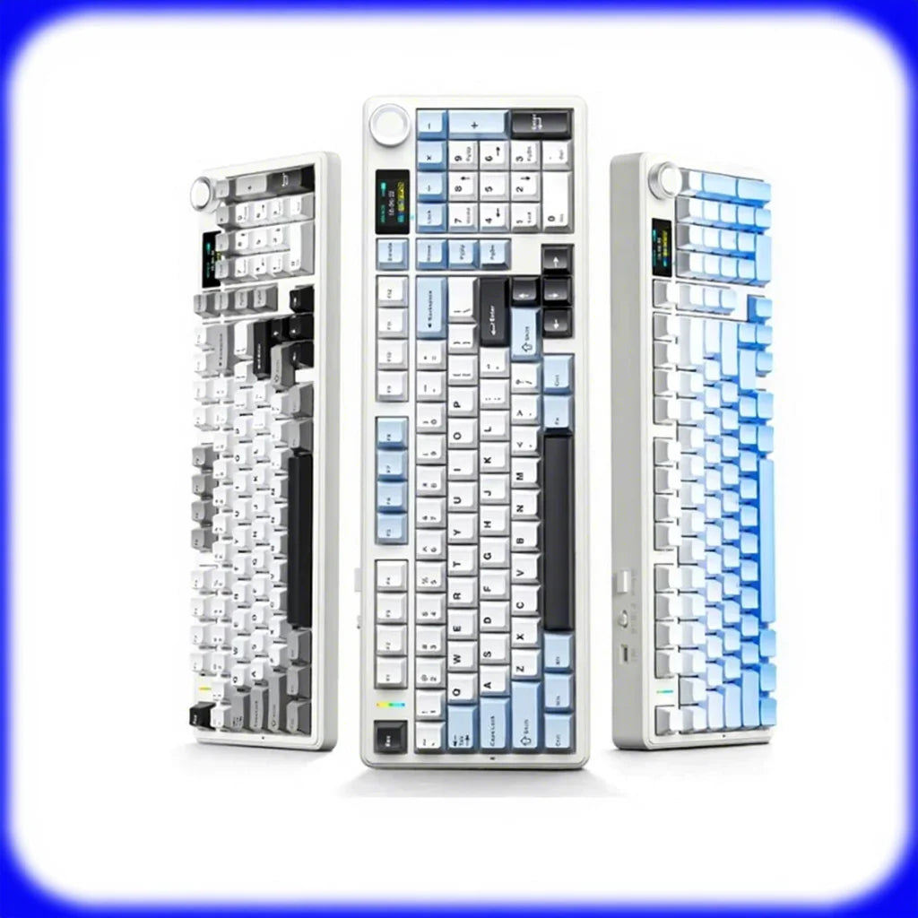 F99Max Wireless Mechanical Keyboard 3-Mode BT 2.4G 101 Keys Hot-Swap PBT Keycaps RGB