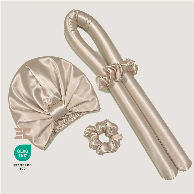 Heatless Curling Rod Headband Silk Sleeping Hair Roller Wave No Heat Hair Curls (Pack of 2)