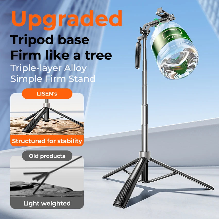 Stylish Multi-Function Wireless Mini Selfie Stick With Magnetic Tripod Foldable