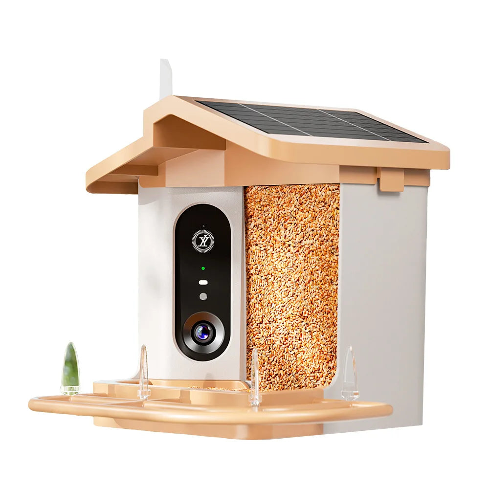 4K Smart AI Bird Feeder with Ultra HD Camera, Bird Recognition, Low-Food Detection