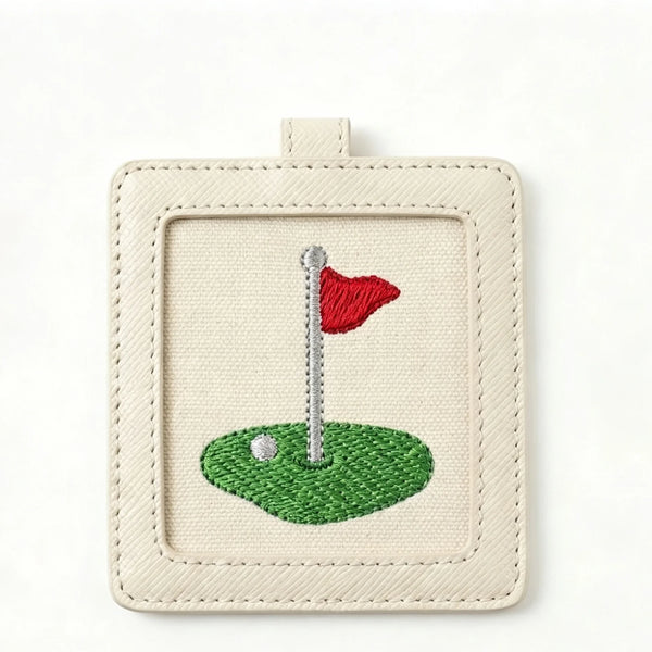 YY Pu Leather 4x4 Inch Self Finishing Needlepoint Square Leather Ornament (Pack of 2)