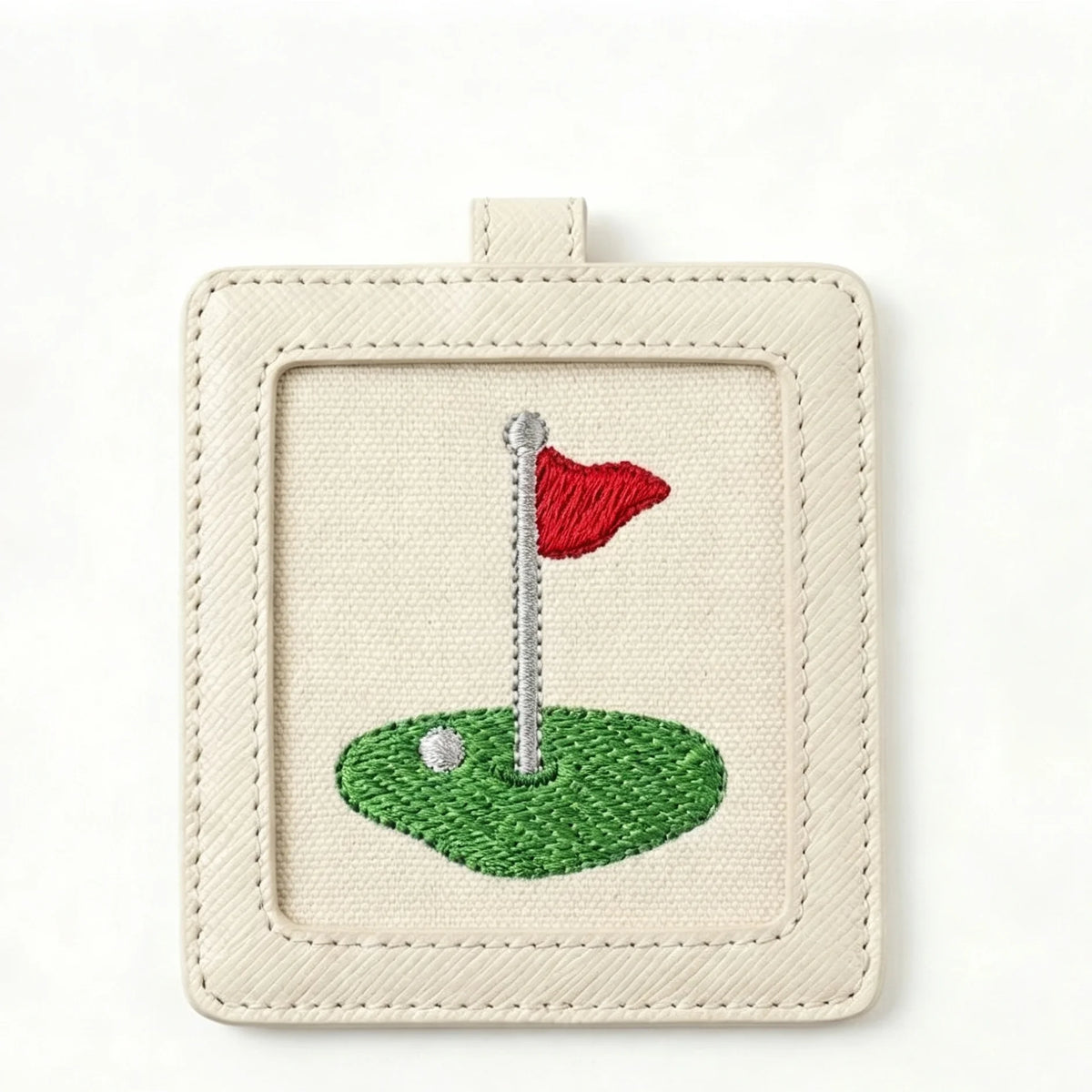 YY Pu Leather 4x4 Inch Self Finishing Needlepoint Square Leather Ornament (Pack of 2)