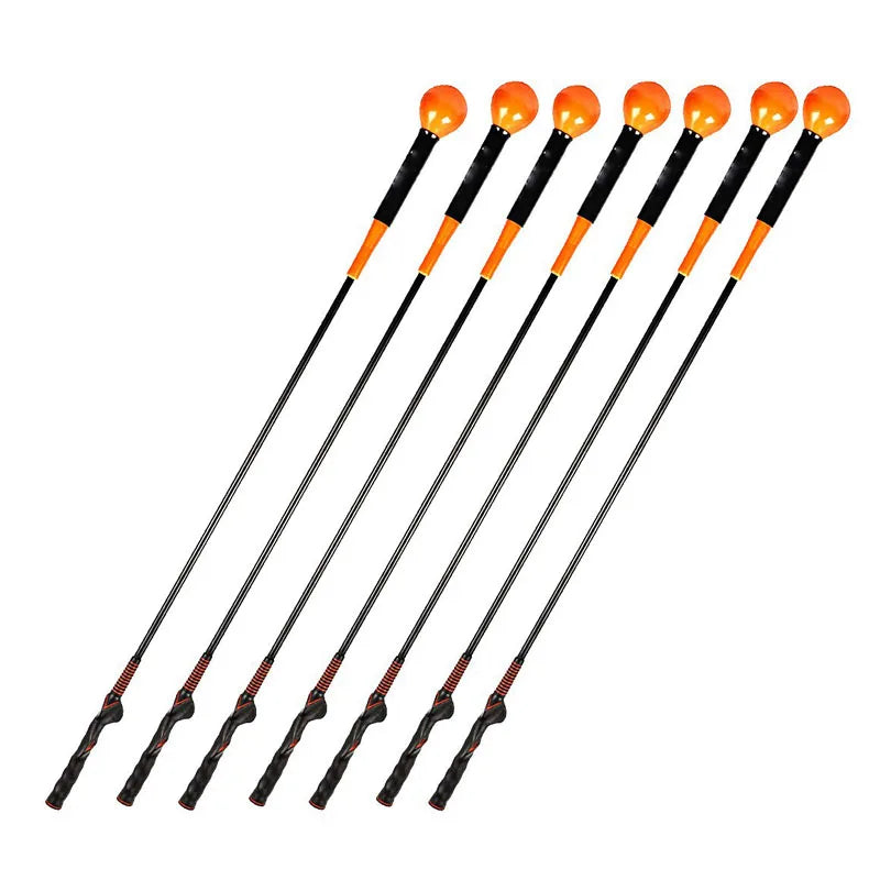 Weighted Silicone Head Golf Swing Training Rod, 40in/48in Eco-Friendly Rubber Shaft