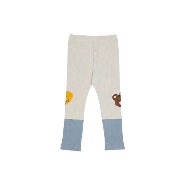 Stock Childrens Cotton Fleece-Lined Thickened DERON Base Leggings; Autumn/Winter Kids