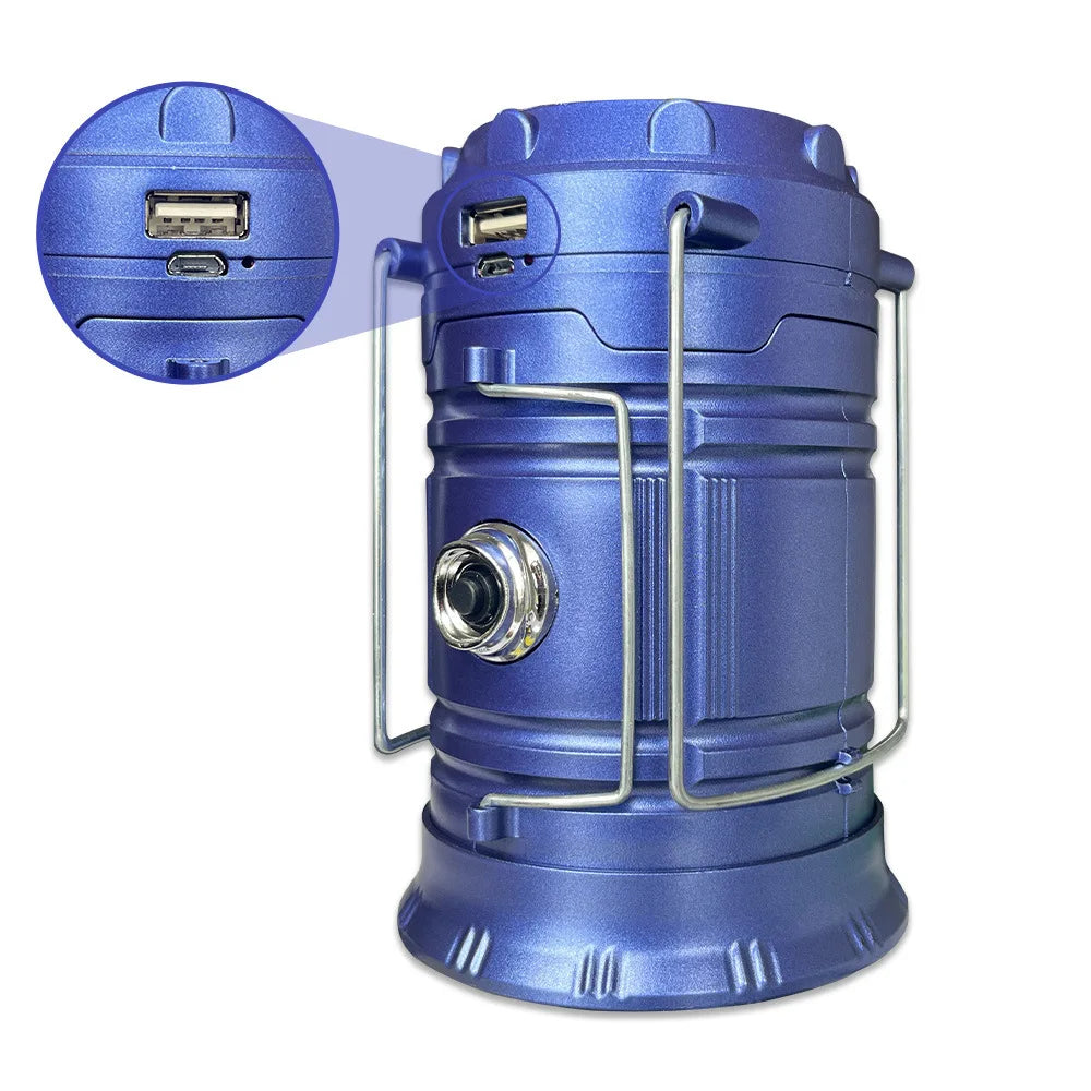 Multifunctional Solar Camping Lantern Usb Rechargeable Portable Outdoor Emergency Led