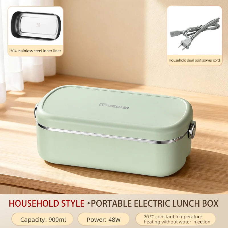 Electric Lunch Box 48W Low Power Back to School Stainless Steel Portable Electric Food