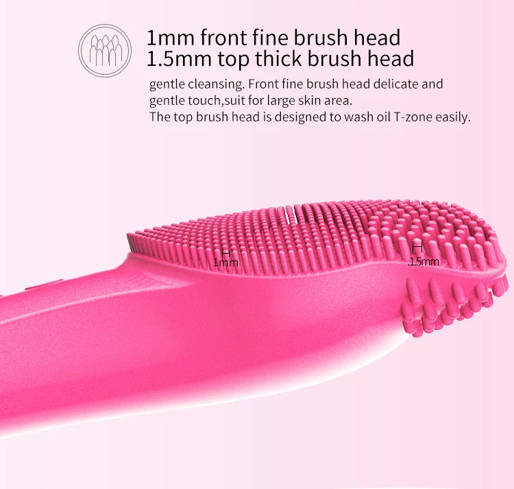 Gentle Silicone Electric Face Massage Brush for Daily Skincare for Spa & Home Use UK/EU