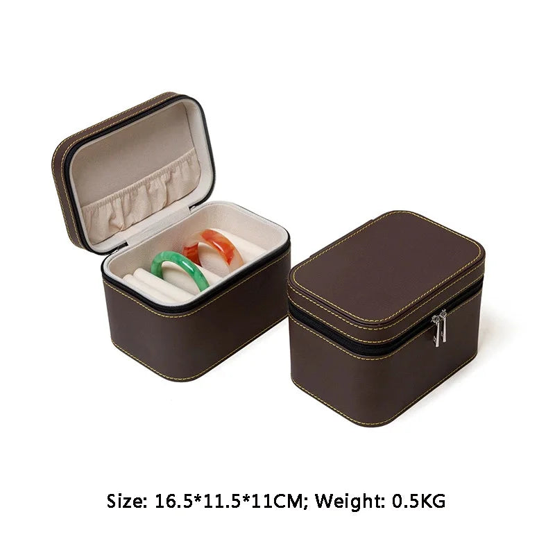 High End Premium Travel Jewelry Organizer Multi-Layer Jewelry Suitcase With Handle