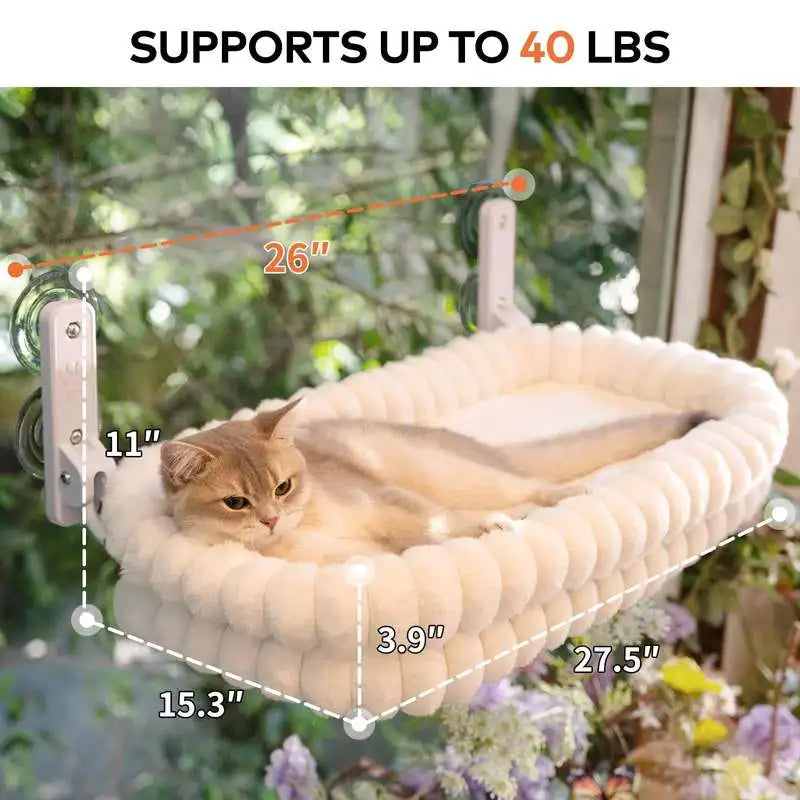 Foldable Cat Window Perch Window Hammock Hanging Cat Perch Hammock With Strong Suction