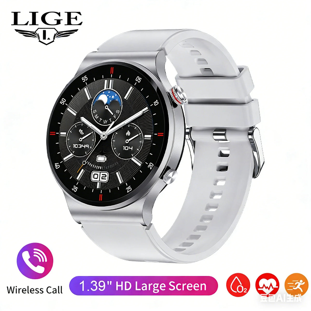 BW0382 NFC Smart Watch for Men Women Answer Make Call Fitness Tracker Running Watch Music