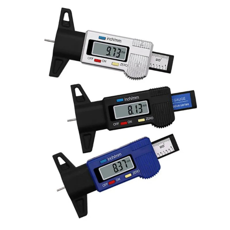 Car Tire Digital Thread Depth Gauge Meter Measurer Tool Caliper Thickness Gauges