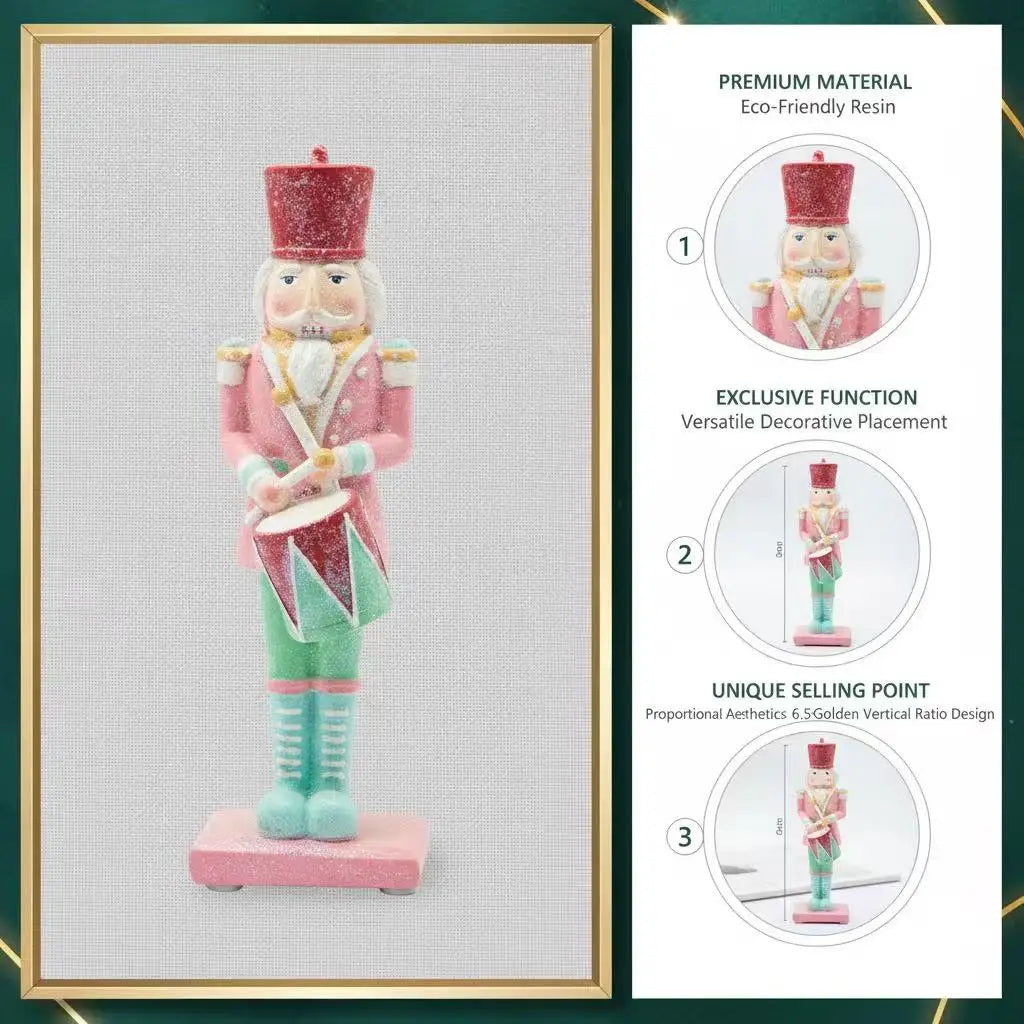 Durable Christmas Nutcracker Environmentally Friendly Resin Craft Suitable for Christmas