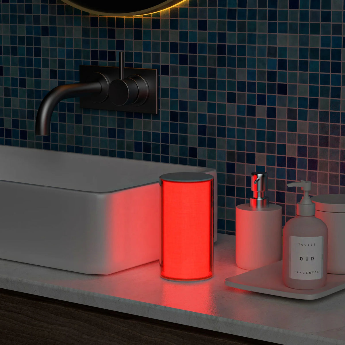 Rechargeable Wireless LED Table Lamp with Dual-Color Lighting 1Watt Night Light for Hotel
