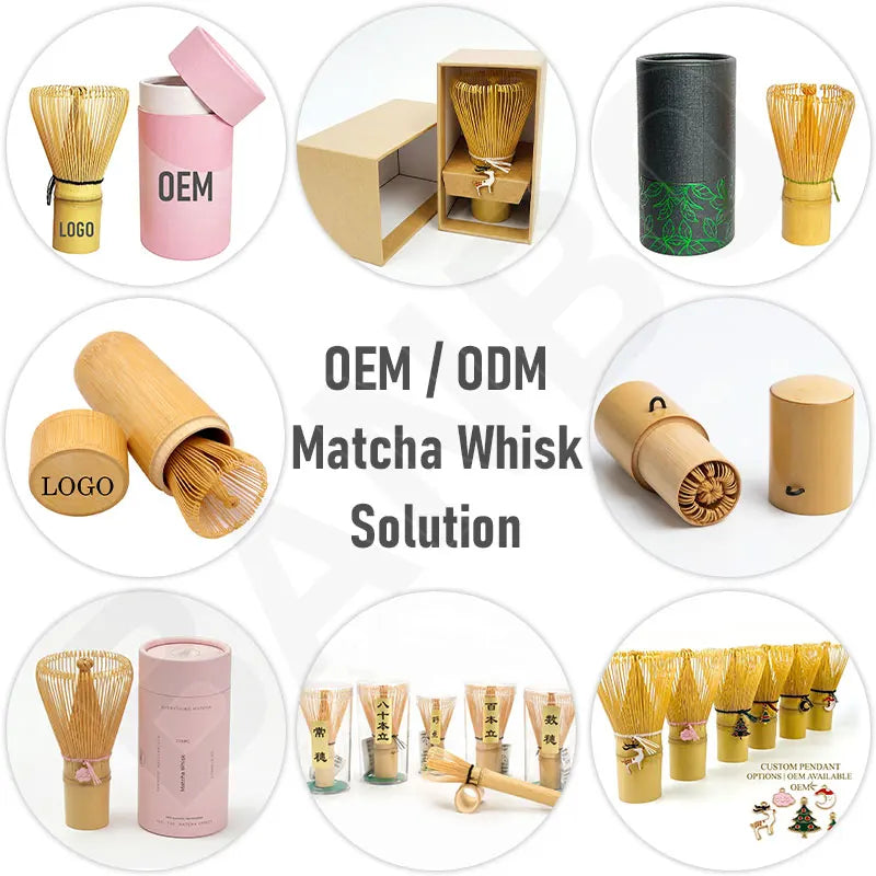 Customized Packaging Premium Matcha Ceremonial Gift Set with Ceramic Chawan Bamboo Chawan